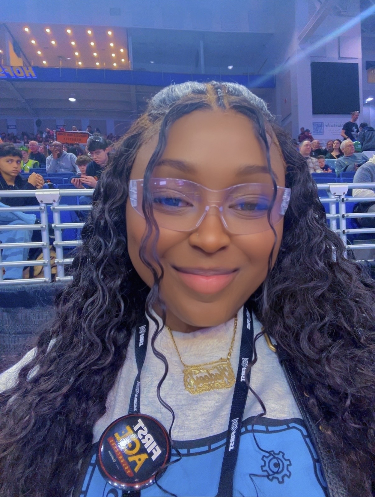 Kedeesh Nolan volunteering at FIRST Robotics
